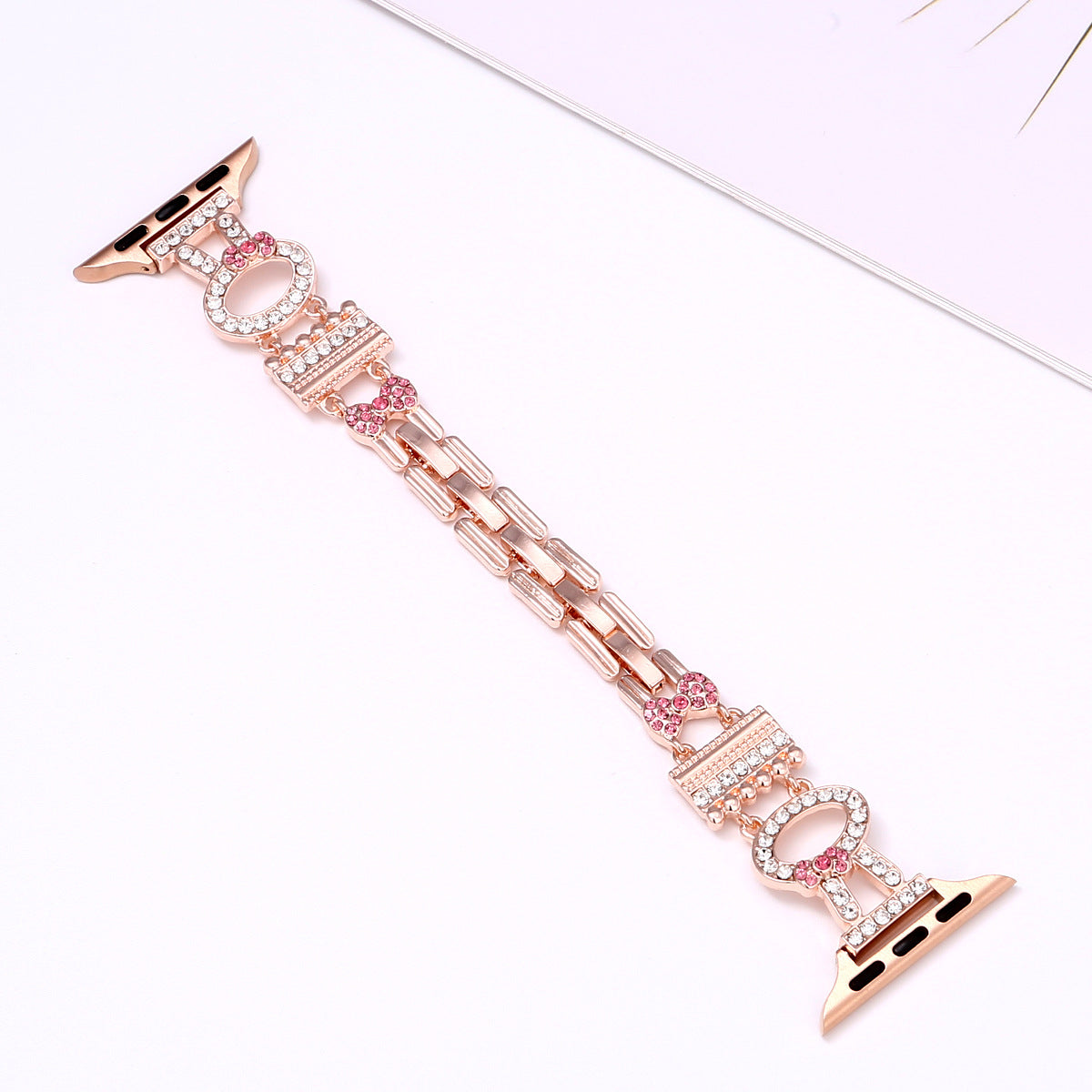 Rabbit Rhinestone Metal Band Compatible with Apple Watch - image 9