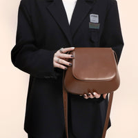 Vegan Leather Saddle Crossbody Bag - image 4