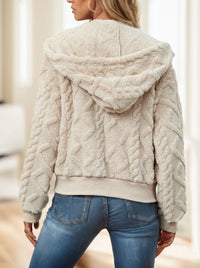 Zip Up Drop Shoulder Hooded Teddy Jacket - image 6