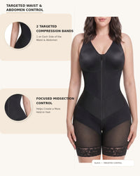Women's Tummy Control Shapewear Bodysuit, Adjustable Straps, Hook And Zipper Front Closure - image 8