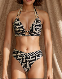Leopard Print Halter Bikini Set - image 2