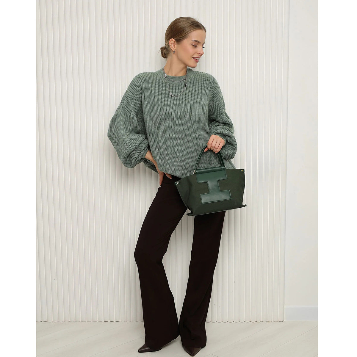 Loose Fit Pullover Knit Sweater - image 8