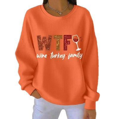 Women's Christmas Print Round Neck Sweater - image 5