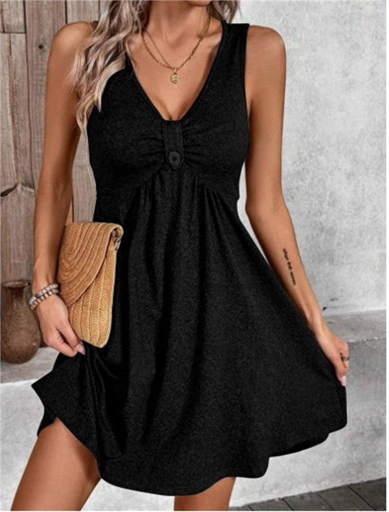Vestido casual de verano con escote en V - image 6