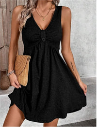 Vestido casual de verano con escote en V - image 6